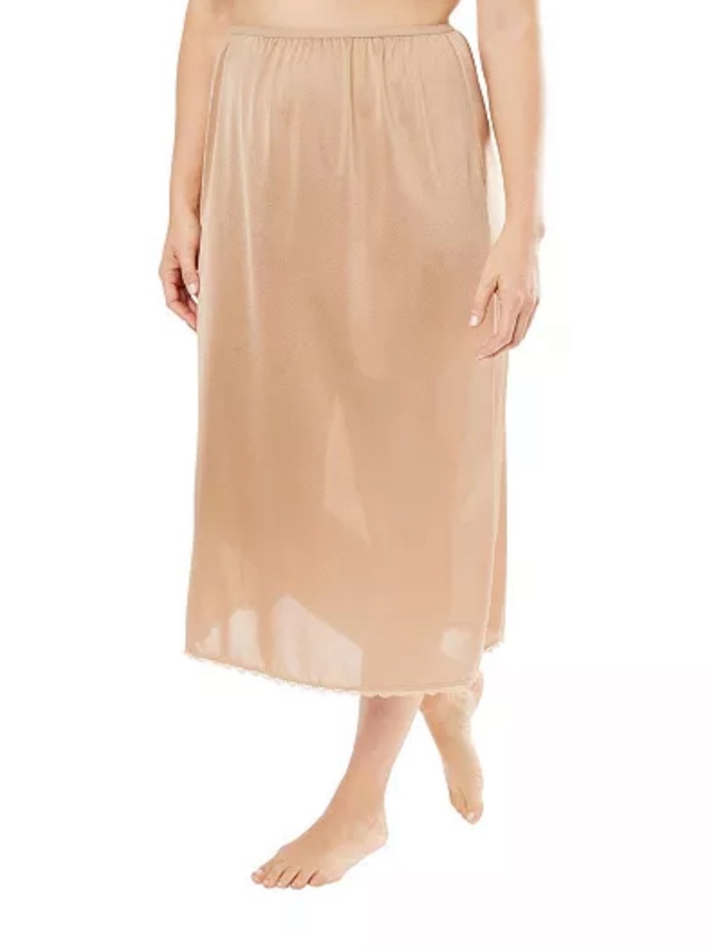 NEW! Nude Half Slip, Nylon, Size 1X, 31” Long, Comfort Choice, NWT